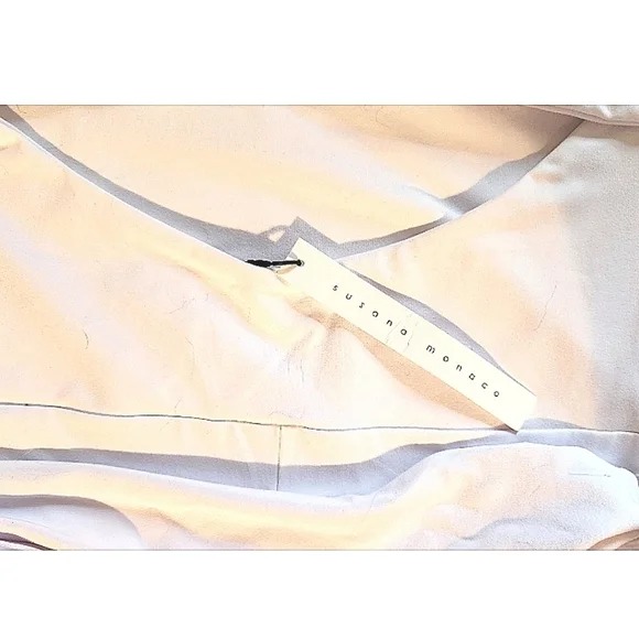 Susana Monaco White Mockneck Jumpsuit Stretch Waist-tie MED NWT Made in the USA - Picture 13 of 14